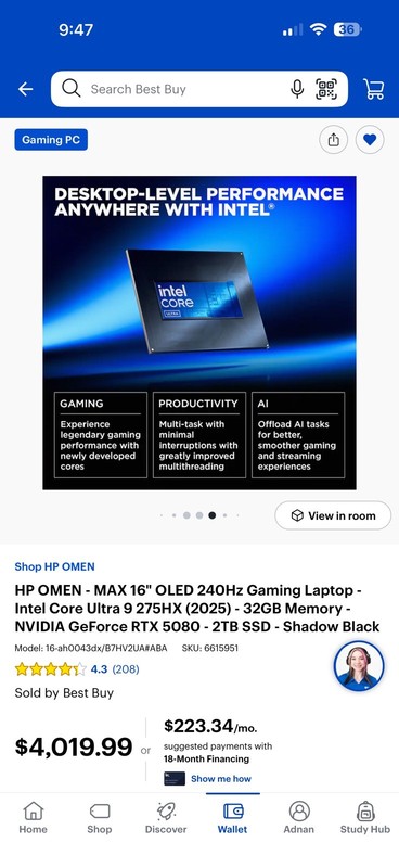 HP OMEN MAX 16 OLED 240Hz Core Ultra 9 275HX RTX 5080 32GB 2TB W11 gallery