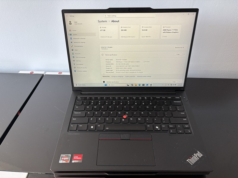 Lot Of 3 Lenovo ThinkPad E14 14"/ AMD Ryzen 7- 7735U/ 16 GB RAM /512 GB gallery