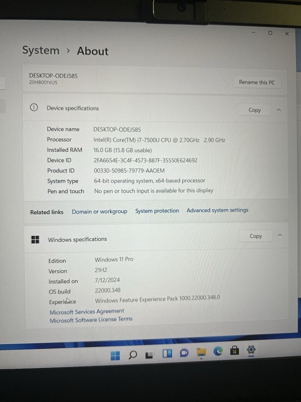 Lenovo ThinkPad P51s TOUCH Intel Core i7-7500U 2.70GHz 8”16GB 256GB SSD gallery
