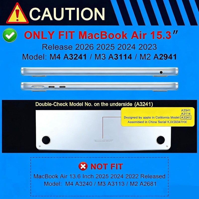 Ultra Thin Case for MacBook Air 15 inch M5 2026 2025-2023 Release M4 M3 M2 gallery