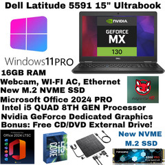 Dell 5591_Windows 11💻New M.2 512GB SSD_Nvidia💻CAM💥Backlit💥Office 2024📢BONUS
