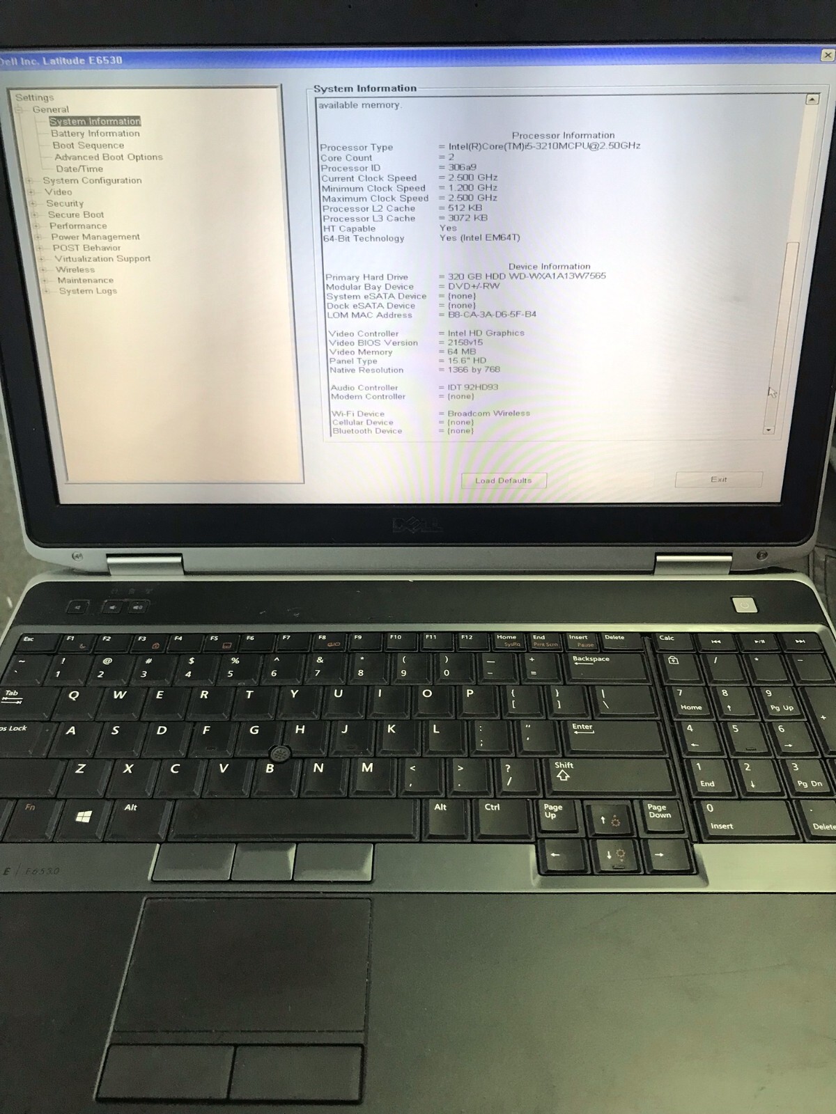 Dell Latitude E6530 / Intel Core i5 3210M @ 2.50GHz / 4GB RAM/ 320GB HDD gallery