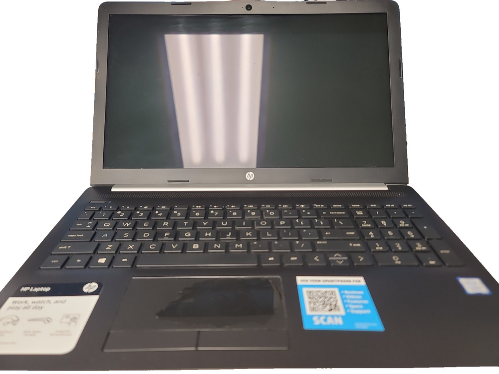 HP Laptop 15-da0xxx, Intel i3-8130U, 8gb RAM, 15.6", no HDD, Working, As Is