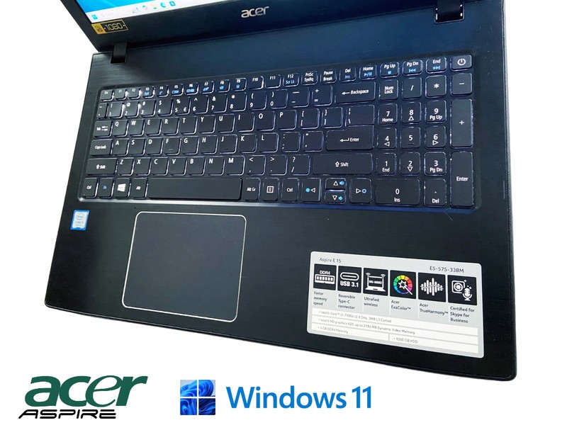 Acer Aspire E5-575; Intel Core i3-7100 @2.40GHz 15.6" 1TB SSD 16GB RAM Laptop gallery