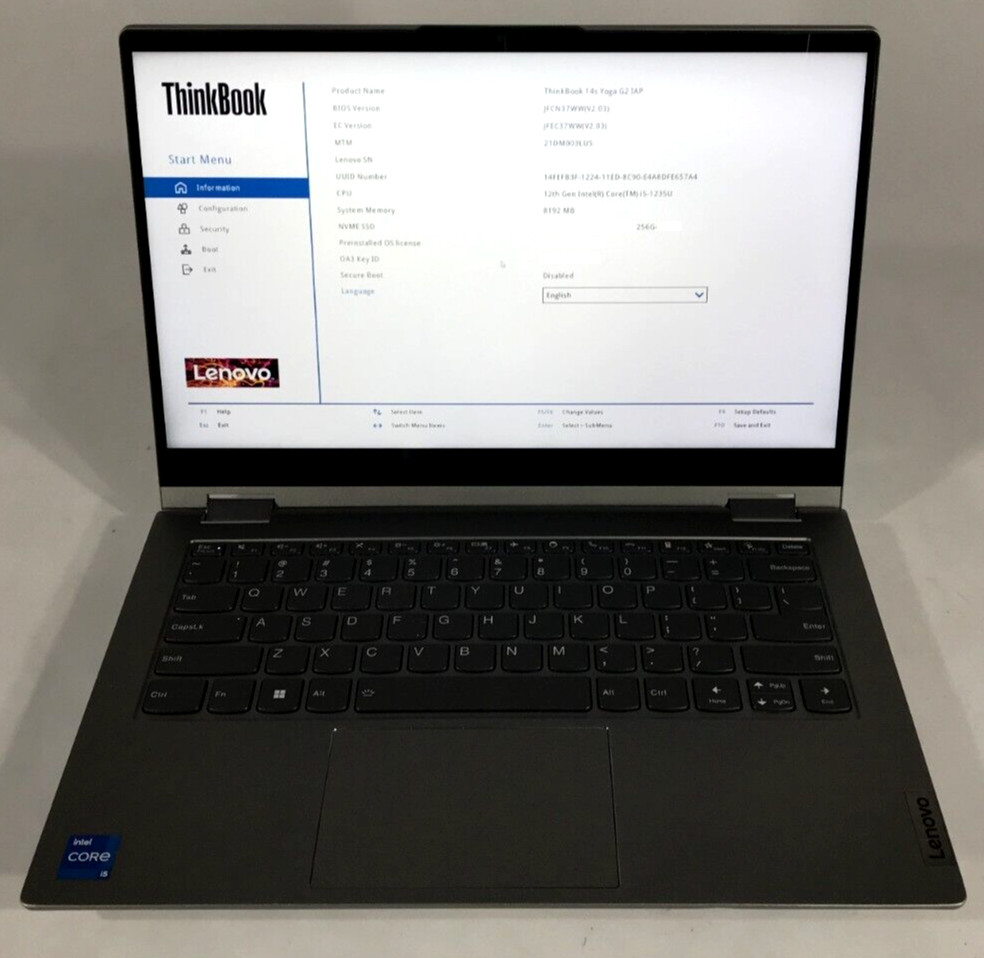 Lenovo ThinkBook 14s Yoga G2 IAP FHD Touch i5-1235U 3.30GHz 8GB 256GB *Grade C* gallery