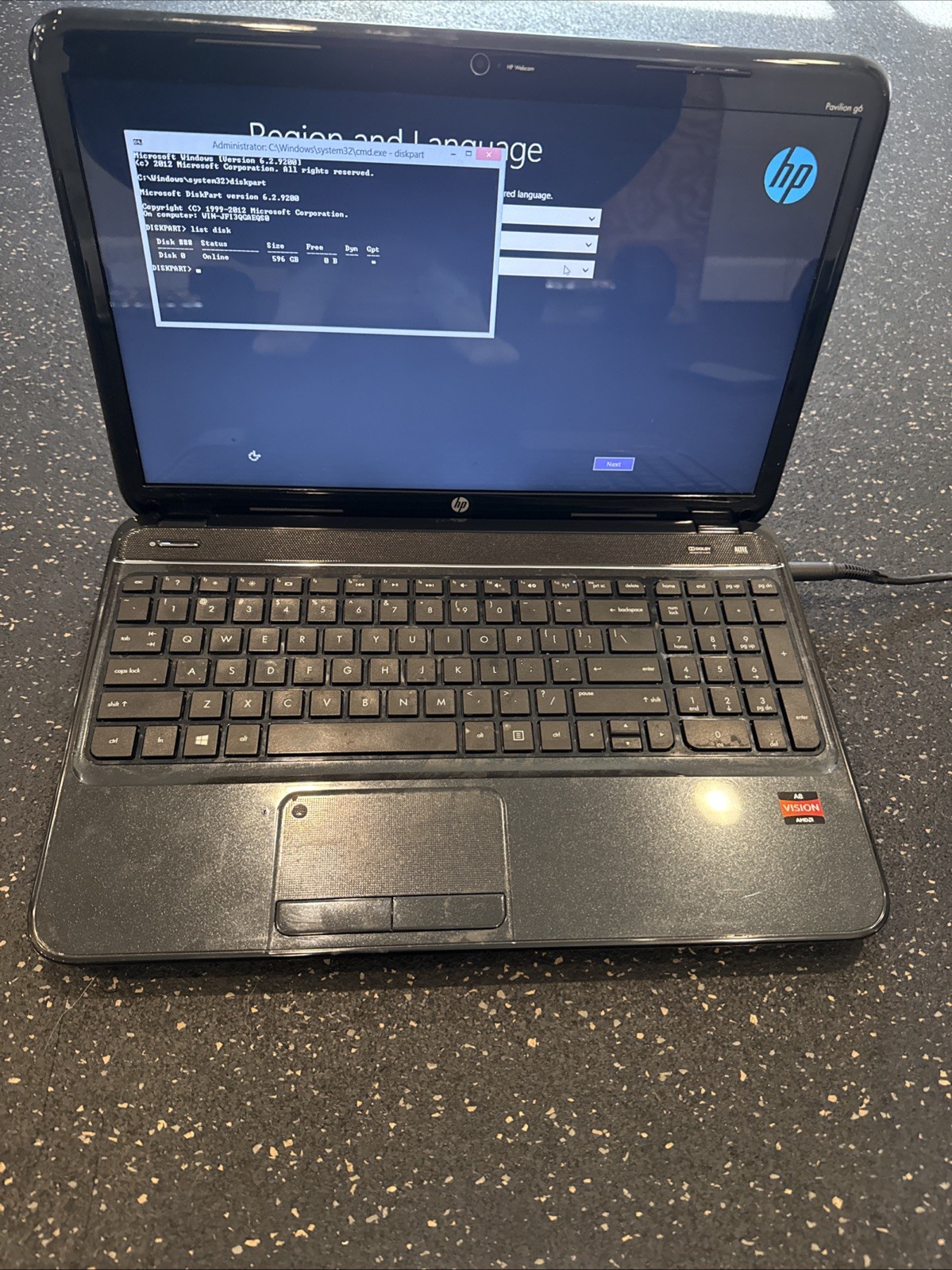HP PAVILION G6 1C77NR - M370 16" 640 GB A7-4500M APU 4 GB of RAM Factory reset gallery