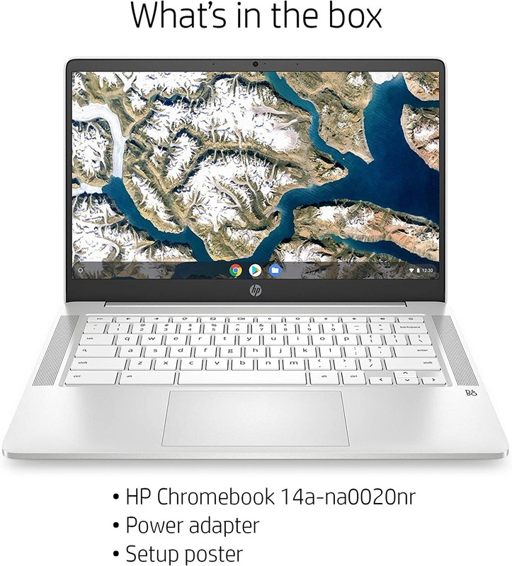 🔥NEW HP 14" WLED HD Chromebook Celeron N4000/4G/32G 14a-na0020nr Ceramic White gallery