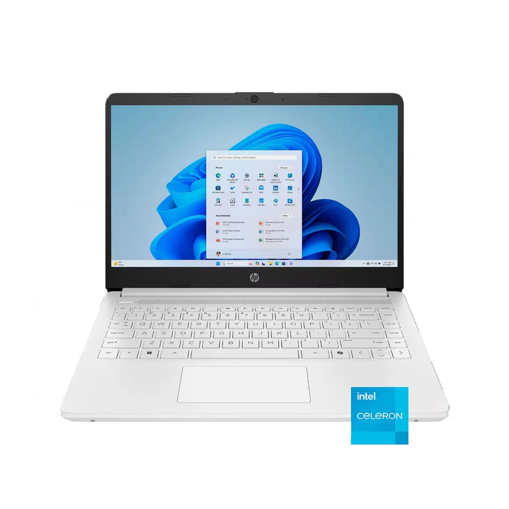 HP 14" Laptop Intel Celeron N4500 2.8GHz 4GB RAM 64GB Storage Win 11 Home White