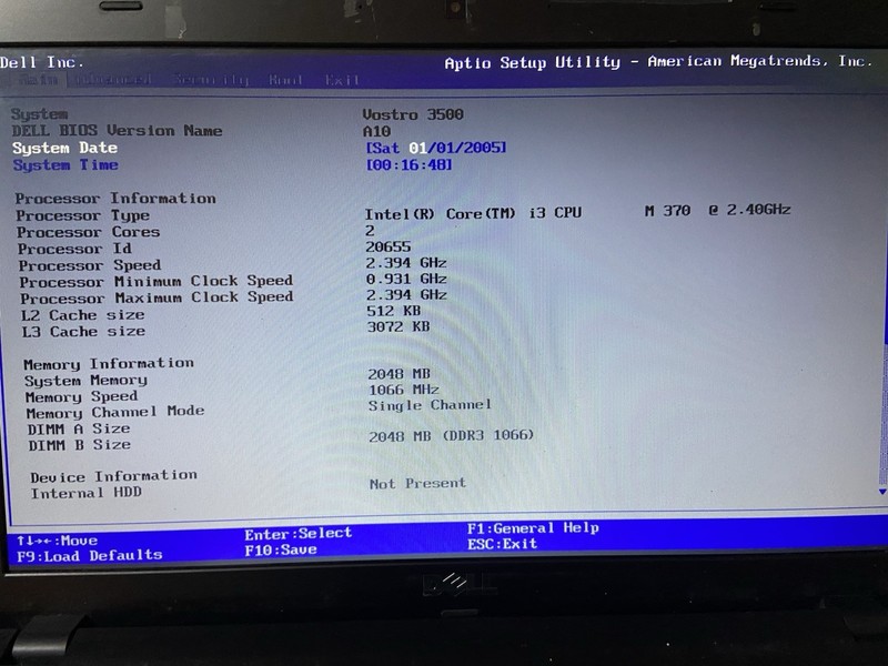 Dell Vostro 3500 15.6" Laptop Intel i3 M370 2.4Ghz 2GB Ram NO HDD/NO BATTERY gallery