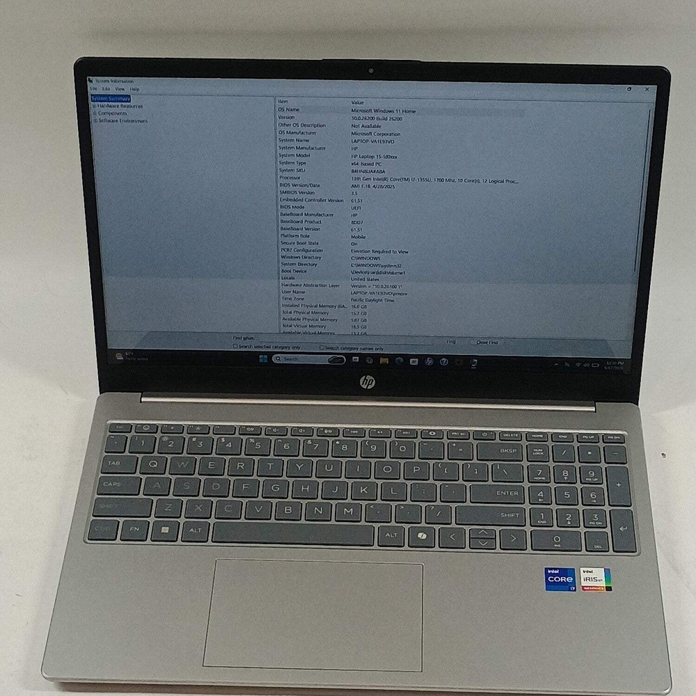 HP Laptop 15-FD0127DX 15" i7-1355U 1.7GHz 16GB RAM 512GB SSD