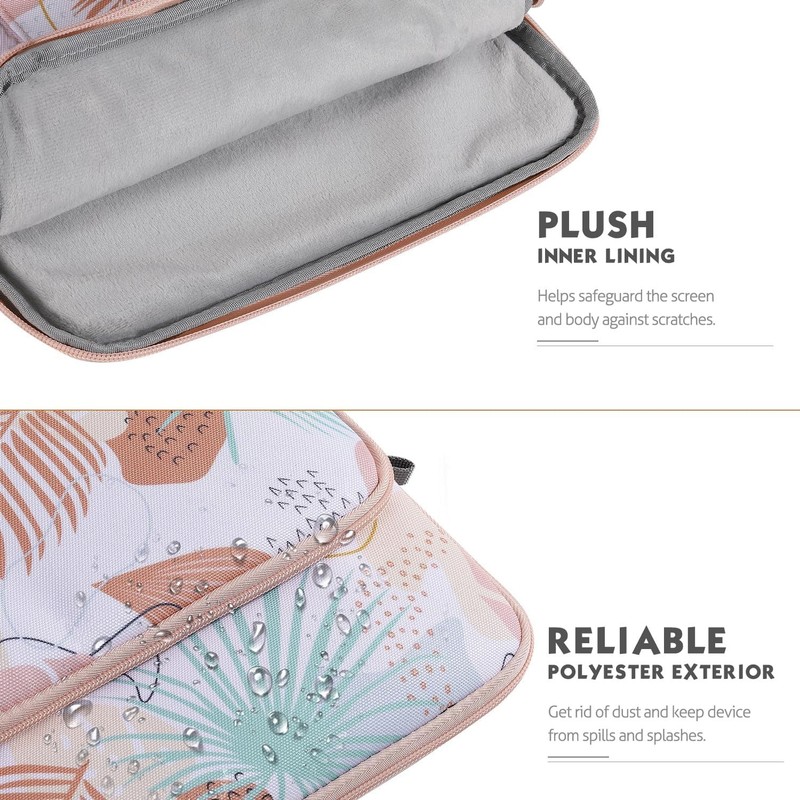 Sleeve for 13.3-14 Inch Laptop, Notebook Carrying Case with Pocket, Tropical Lea gallery
