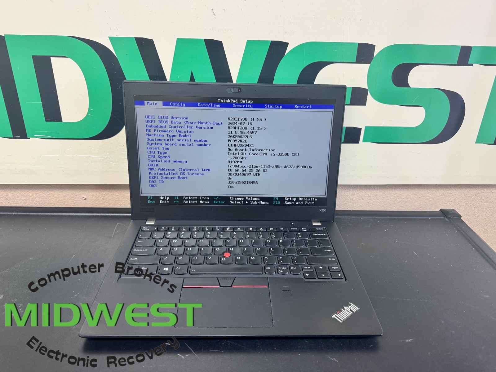 Lenovo ThinkPad x280 i5-8350U 1.7GHz 8GB RAM (NO OS/HDD/SSD) gallery
