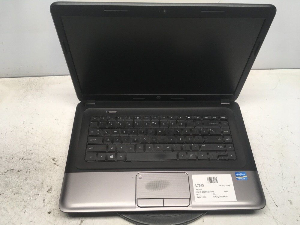 HP 650 Intel i3-2328M 2.2GHz 4 GB NO HDD