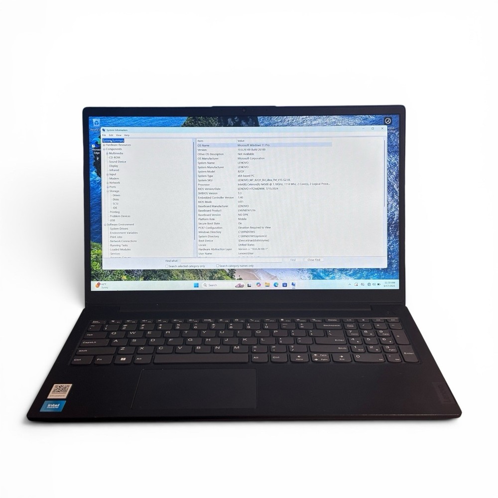 Lenovo V15 G2 15.6" Laptop - Intel Celeron N4500, 16GB DDR4, 1TB SSD Windows 11
