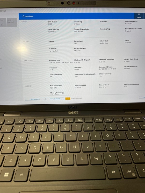 Dell Latitude 7330 Core i7-1265U 1.80GHz 16GB 512GB SSD NVMe BT-WIFI #26 gallery