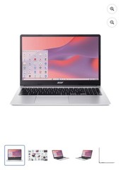 Acer Chromebook 315 15.6 inch (64GB eMMC, Intel Processor N4500, 4GB)- Silver