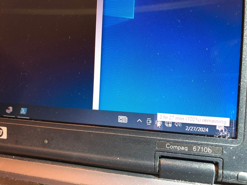 HP Compaq 6710b Laptop 15.4” Intel Core 2 Duo 2.5GHz 4GB RAM 120GB Win10p 2x bat gallery