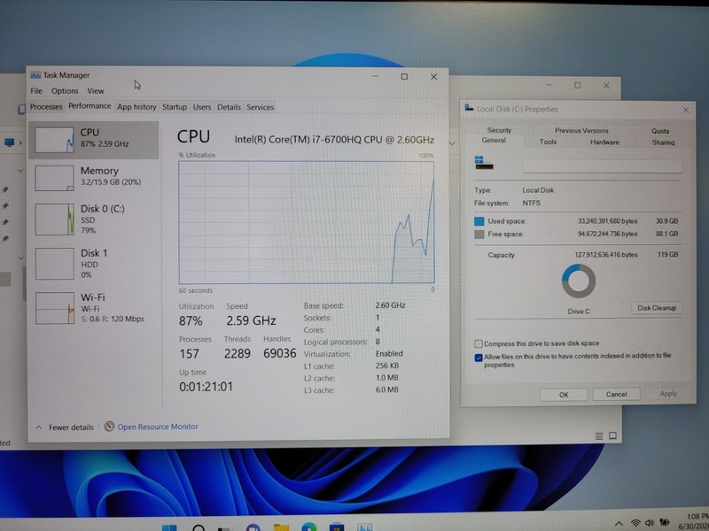 Dell Alienware 15 R3 15.6" i7-6700Hq 2.6ghz 16gb ram 1tb hdd 128gb ssd 5G85RF2 gallery