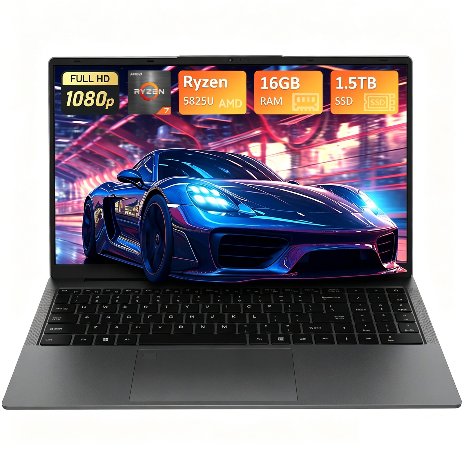 New 15.6" FHD Laptop Computer 8 Core R7 5825U Large 16GB RAM 1.5TB SSD Notebook gallery