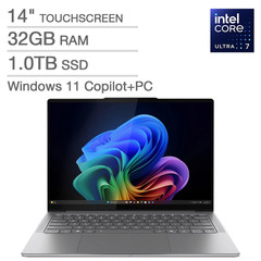 Lenovo Slim 7i 14″ WUXGA OLED Touch Aura Edition Ultra 7 258V 32GB RAM 1TB SSD