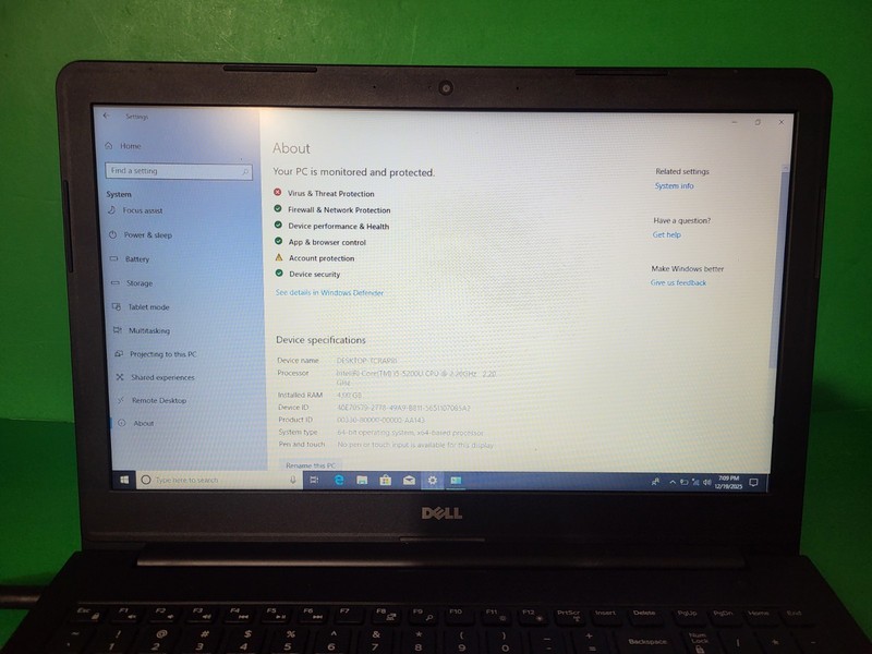 Dell Latitude 3550 15.6" i5-5200U 2.2GHz 4GB RAM 500GB HDD For Parts As Is gallery