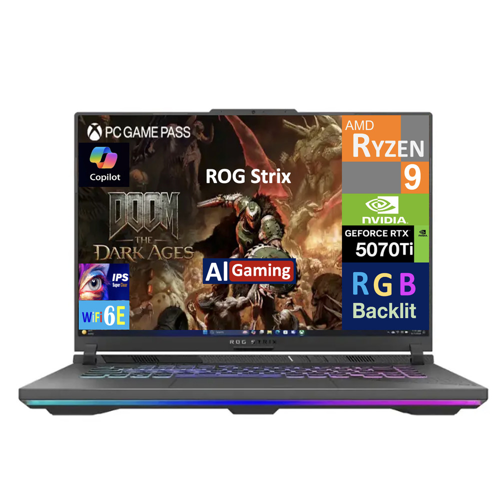 ASUS ROG Strix 16" 1920x1200 Ryzen 9 8940HX 32GB 1TB SSD RTX 5070 Ti Win 11 Pro