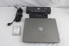 Dell Latitude D600 Laptop + Docking Station + Extra 60GB HDD – Tested Working