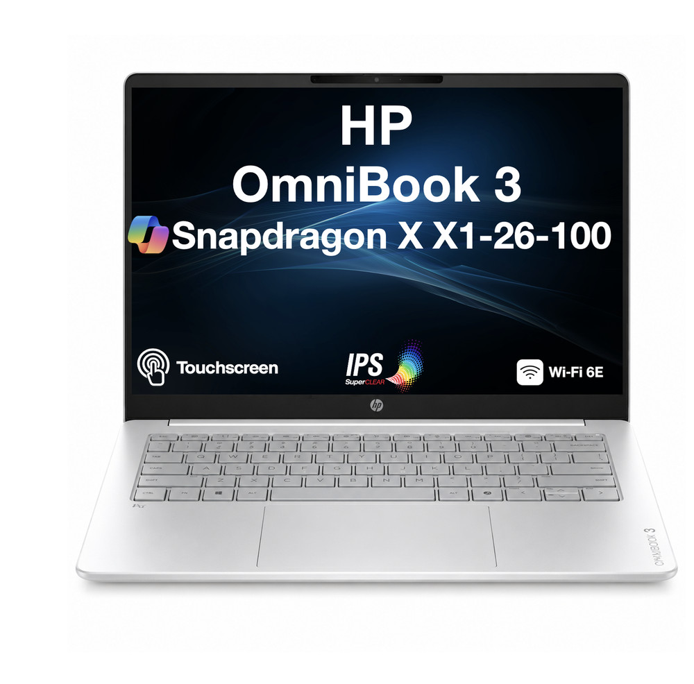HP OmniBook 14.0" 1920x1200 Snapdragon X X1-26-100 16GB RAM 512GB SSD Win 11 Pro