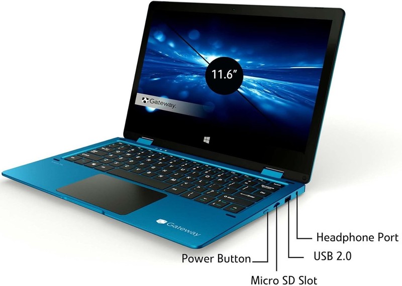 Gateway 11.6" HD 2-in-1 Convertible Laptop Intel N4020 4GB RAM 64GB SSD Win10 H gallery