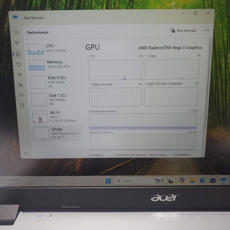 Broken Acer Aspire 5 N19C3 15.6" Ryzen 3 3200U 2.6GHz 8GB RAM 128GB SSD gallery