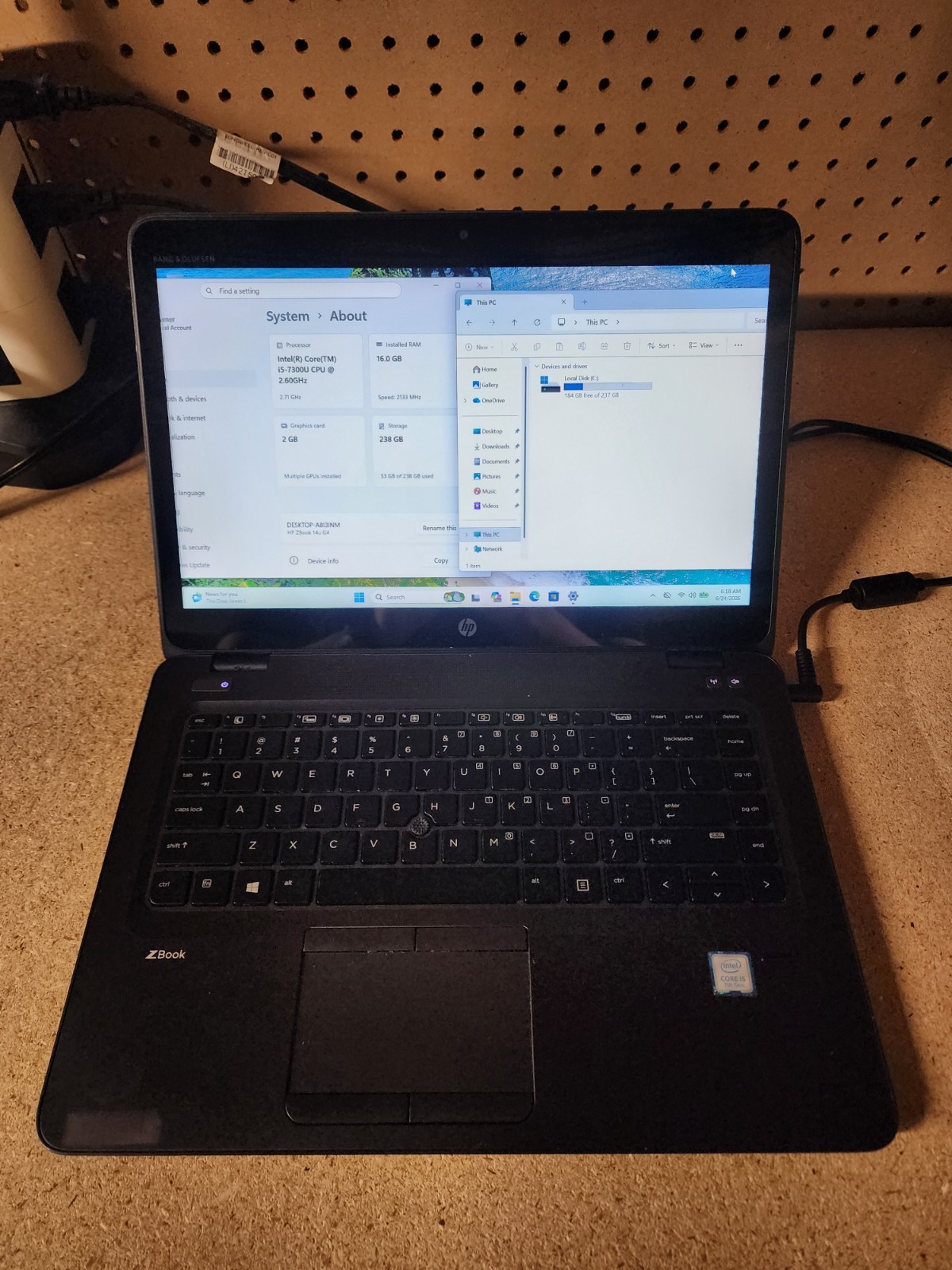 HP ZBook 14u G4 i5-7300U 2.6GHz 16GB RAM 256GB SSD Win 1 1 Pro FirePro W4190M gallery