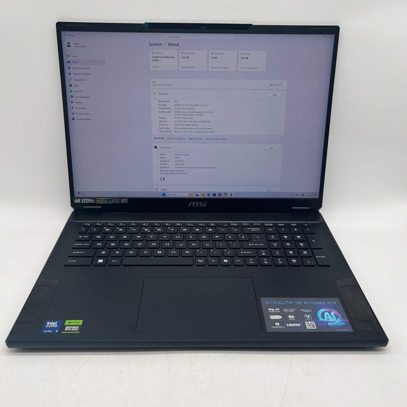 MSI Stealth 18 Core Ultra 9 185H 2.5GHz 32GB RAM 1TB SSD GeForce RTX 4080 gallery