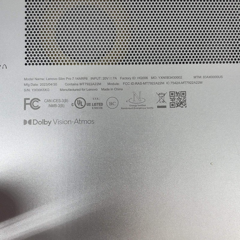 Lenovo Slim Pro 7 14ARP8 14.5" Ryzen 7 7735HS 3.2GHz 16GB RAM 512GB SSD RTX 3050 gallery