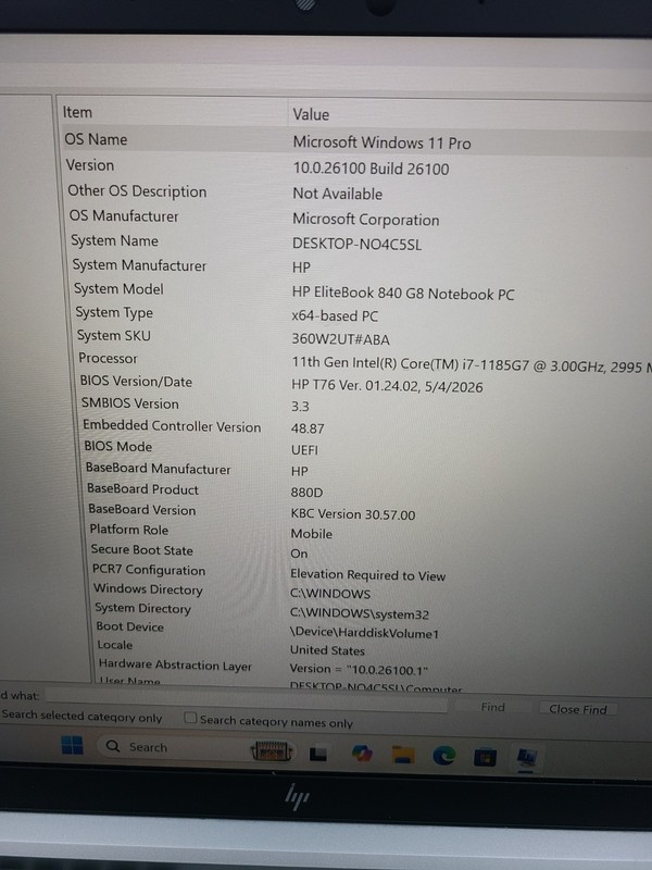 HP EliteBook 840 G8 i7-1185G7 3.00GHz 16GB Ram 256GB SSD Win 11 Pro gallery
