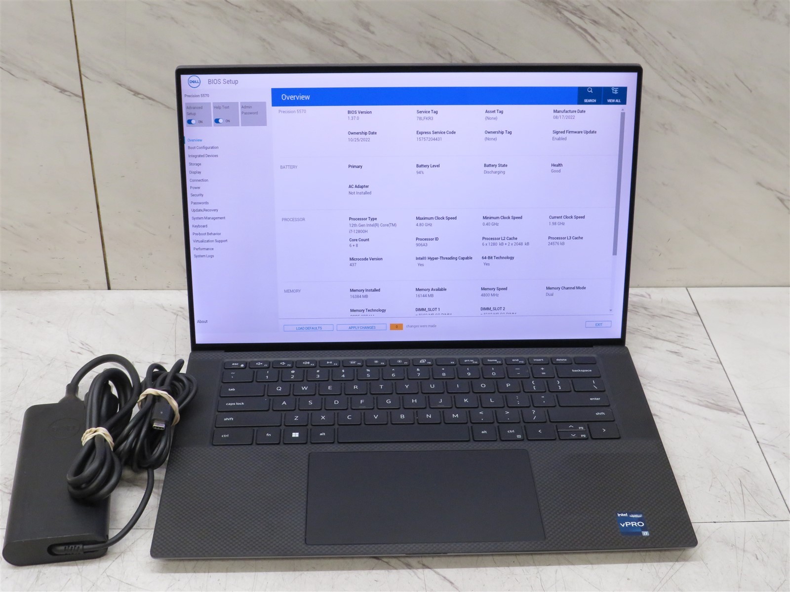 Dell Precision 5570 i7-12800H@4.8GHz 16GB DDR5 RAM NVIDIA RTX A1000 gallery