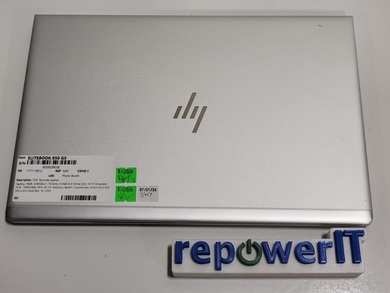 HP Elitebook 850 G5 15.6" Laptop i5-8350U 1.7GHz 16GB 512GB M.2 NVMe SSD W11P Gr gallery