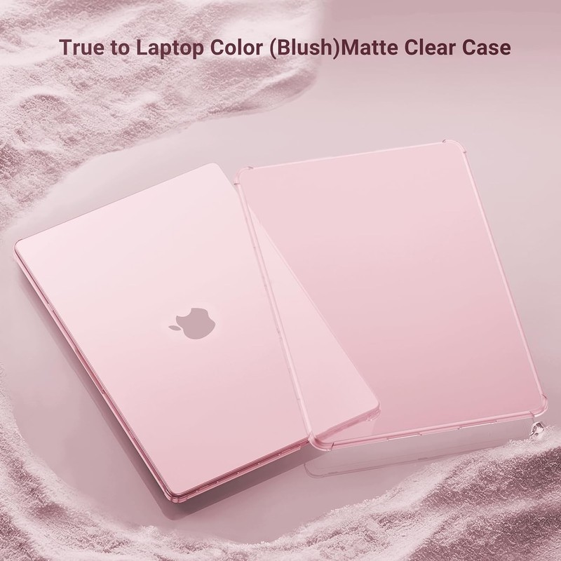 Sleeve for MacBook 13 inch 2026 A3404 A18 Pro Chip | TPU Frame Bumper, Blush gallery