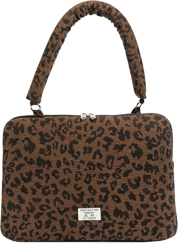 Leopard Puffy Laptop Sleeve 11,13,15 Inch Cheetah Print Quilted Laptop Case gallery
