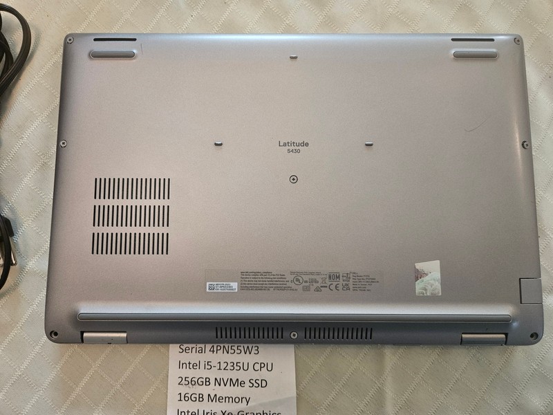 Dell Latitude 5430 14" Laptop i5-1235U 16GB RAM 256GB SSD WIN 11 Pro USB Charger gallery