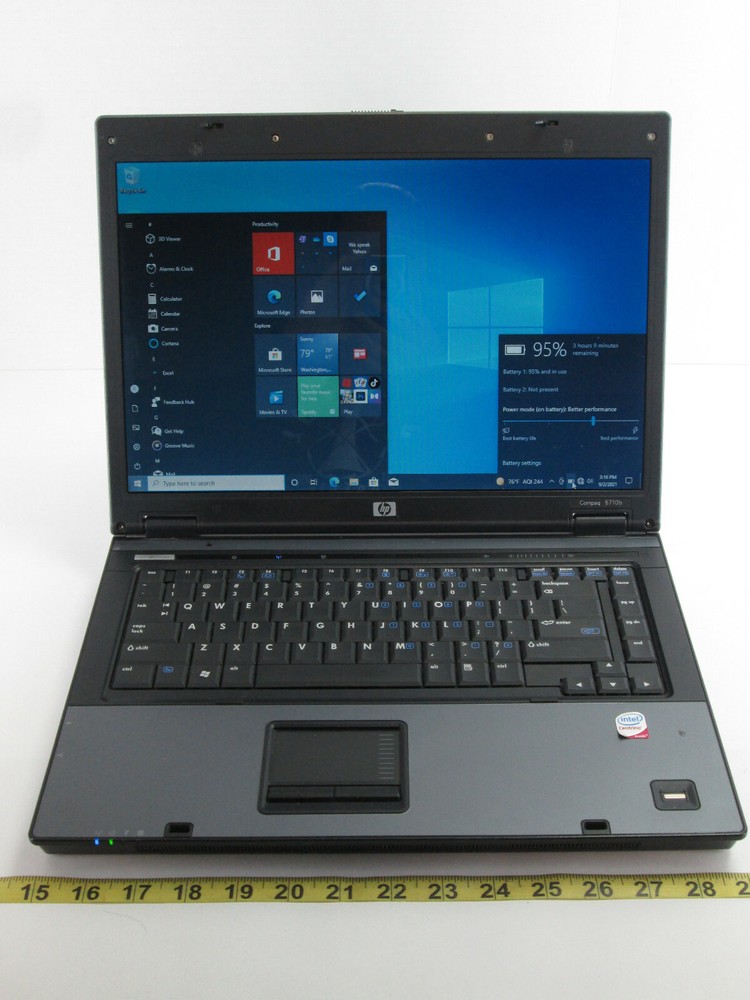 HP Compaq 6710b Laptop Computer 80 GB HDD 2 GB RAM Windows 10 Pro AS IS H6