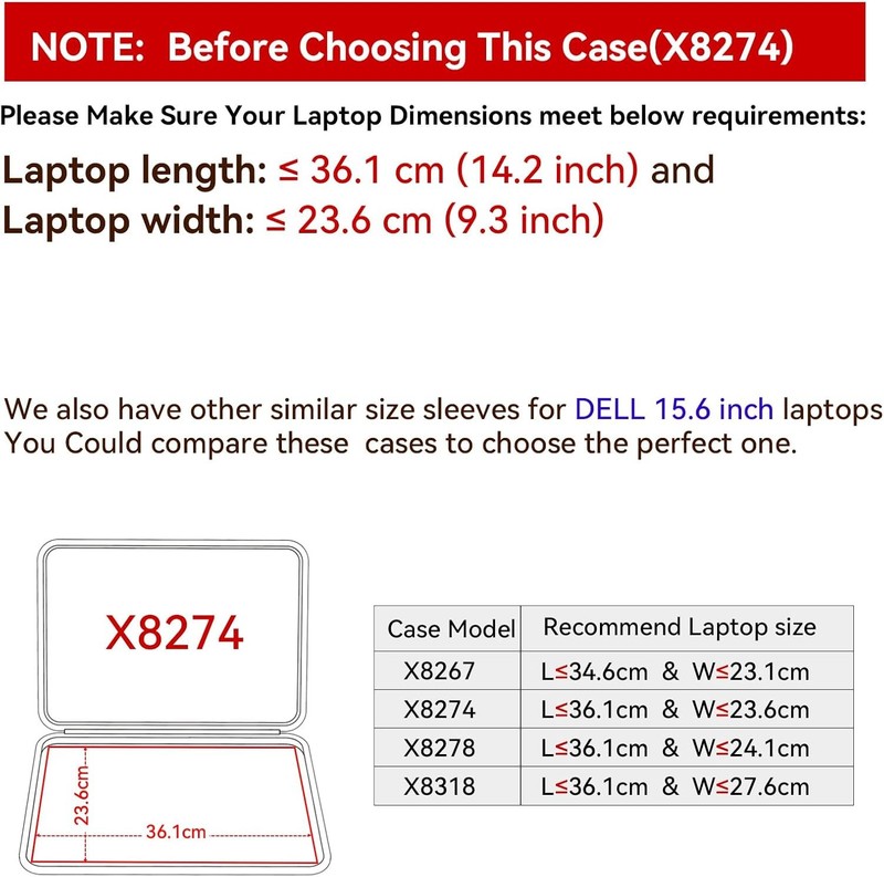 15.6 inch Laptop Sleeve for DELL Inspiron 15/Vostro 15 3520/3530/3535,Latitude 5 gallery