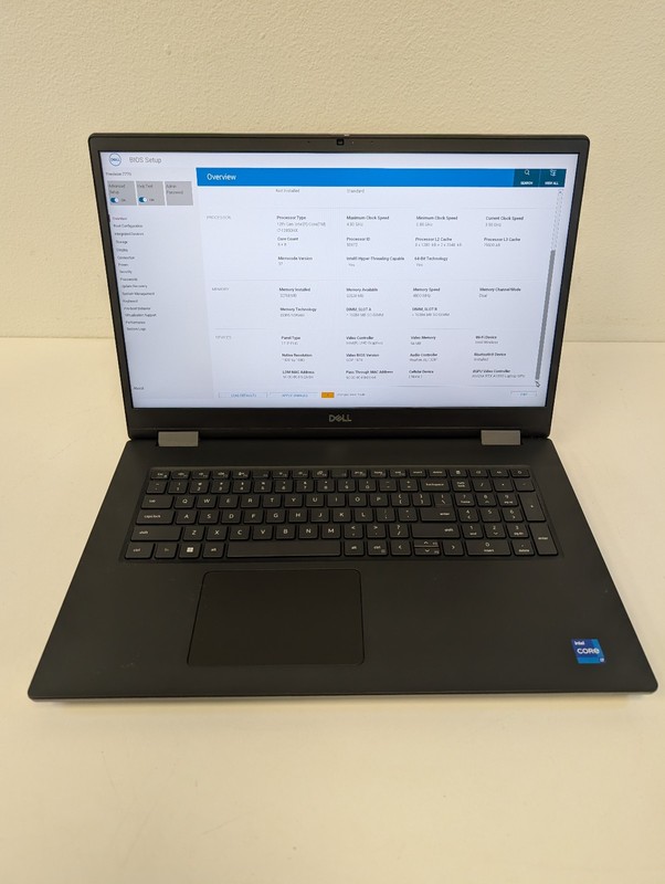 Dell Precision 7770 17.3" i7-12850HX 32GB DDR5 RTX A1000 GOOD BATT NO SSD/OS gallery