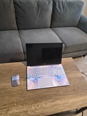 HP 15″ Laptop Intel 128GB Storage, HP Wireless Mouse & MS365 /Winter Lavender