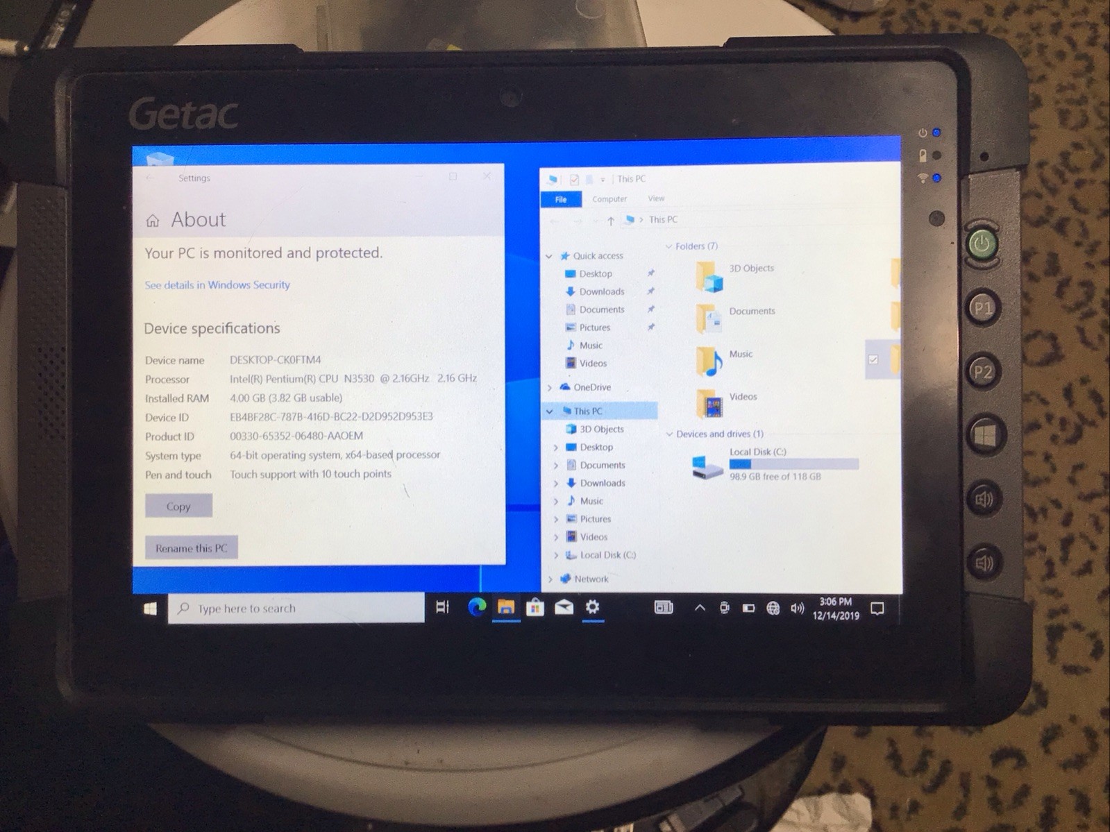 GETAC T800 G2 Rugged Tablet Intel 1.6GHz 8GB 128GB eMMC 4G LTE /. gallery