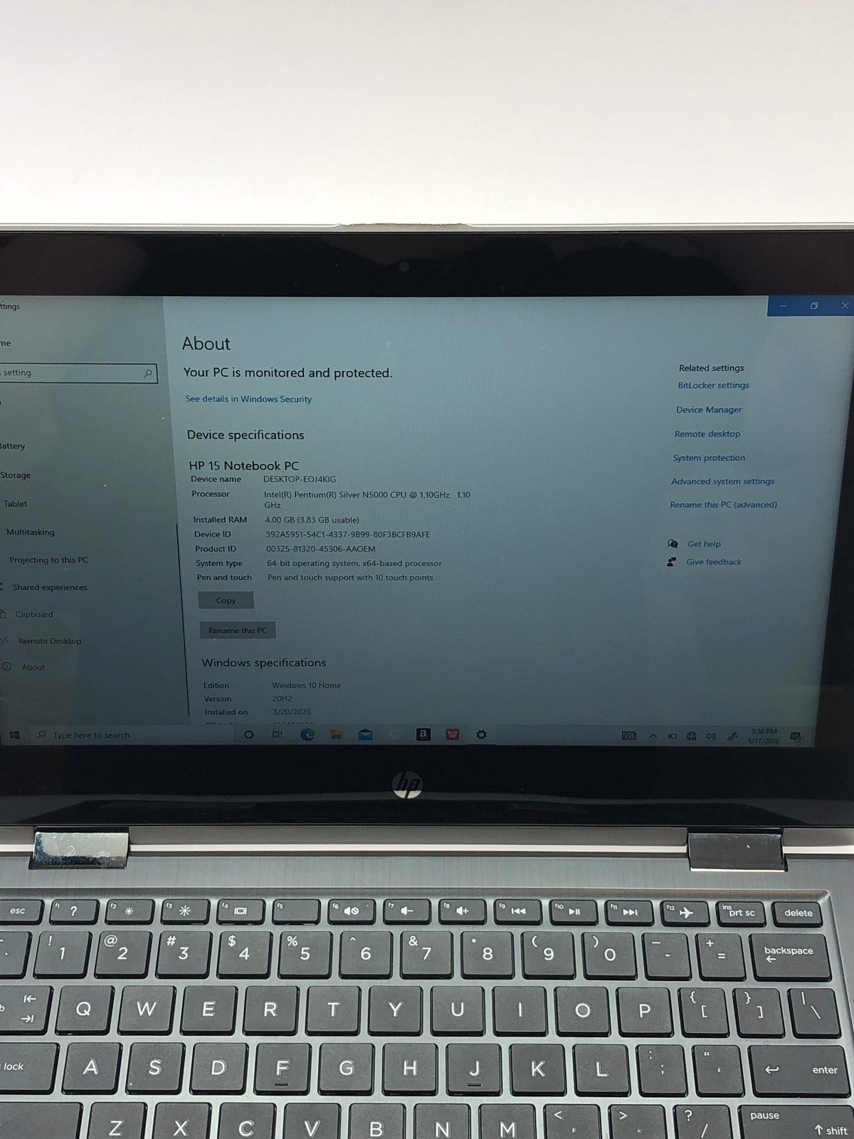 HP Pavilion X360 11.6" Pentium Silver N5000 1.1GHz 4GB RAM 400GB HDD gallery