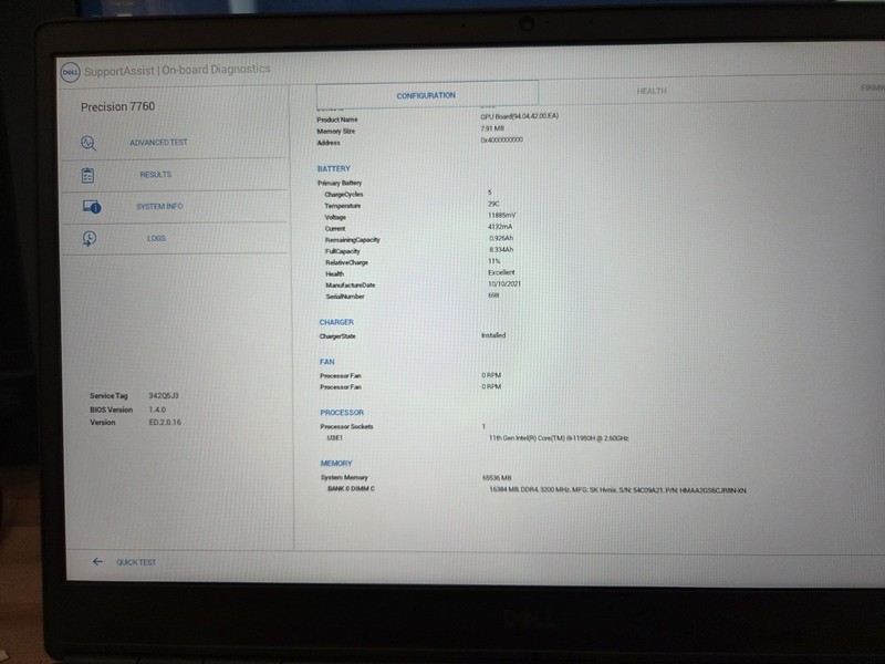 Dell Precision 7760, Intel Core i9, 64GB RAM, GeForce RTX 3080, 2.77TB SSD Laptp gallery