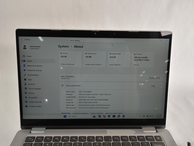 Dell Latitude 5330 Core i7-1265U 1.80 GHz 16 GB DDR4 256 GB NVMe Windows 11 Pro gallery