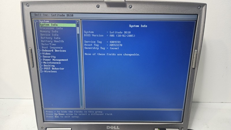 Dell Latitude D610 Pentium M 1.73Ghz / 1Gb Ram DDr2 / NO HDD / NO CHARGER (2) gallery