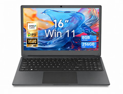 16-inch Laptop Computer with Win11, 8GB RAM 256GB SSD Expandable 1TB/Dark Gray