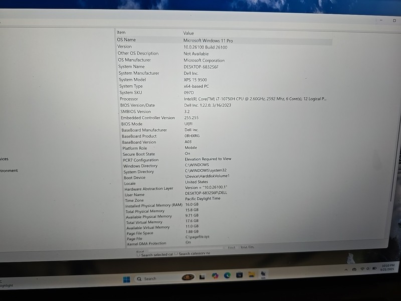 Dell XPS 15 9500 i7-10750H 2.6ghz 1tb Ssd 16gb Ram 1650 Ti 15.6" Touch Sreen gallery